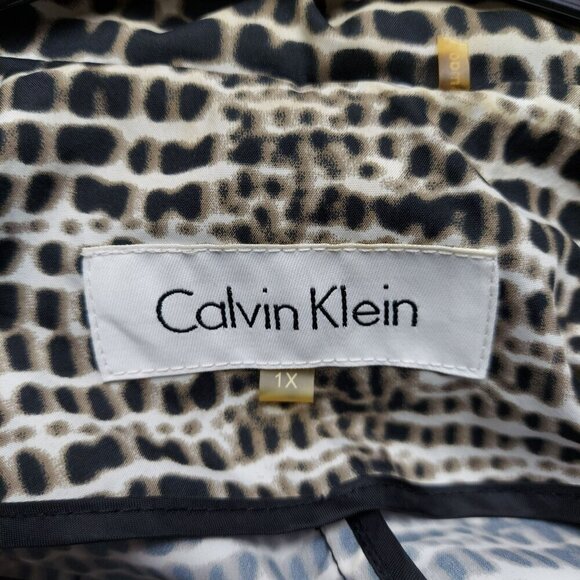 Calvin Klein Womens Animal Print Lightweight Jacket Coat 1X with carrying case - Picture 2 of 7